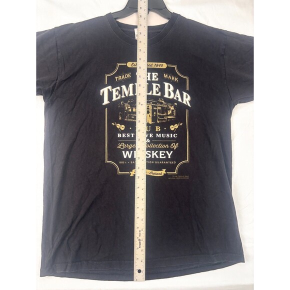 Temple Bar Dublin Men’s Large Black Fruit of the Loom Heavy Cotton T‑Shirt Pub S - Picture 4 of 8